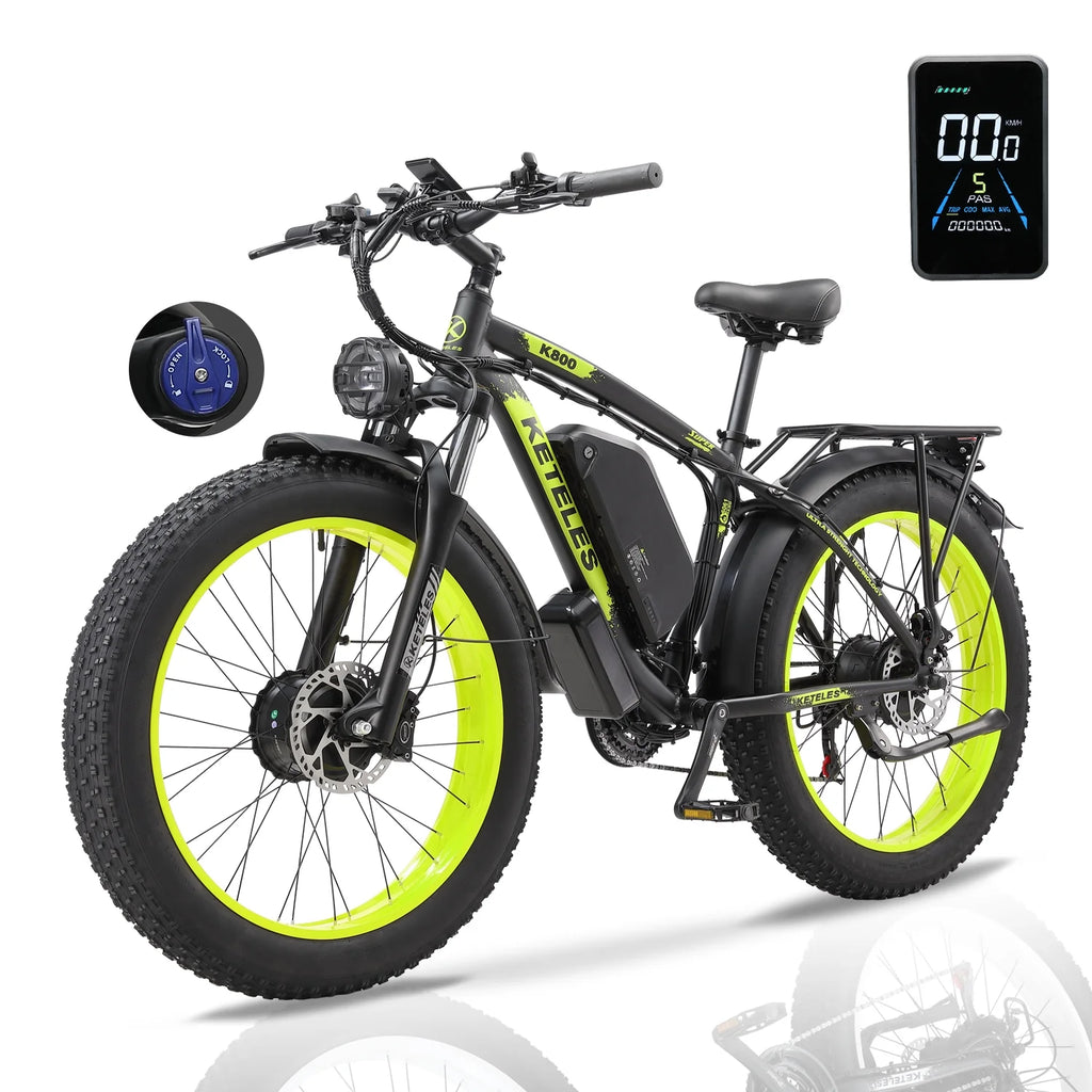 2000W 26 Fat Tire Electric Bike with 48V 23AH Removable Battery Y835386