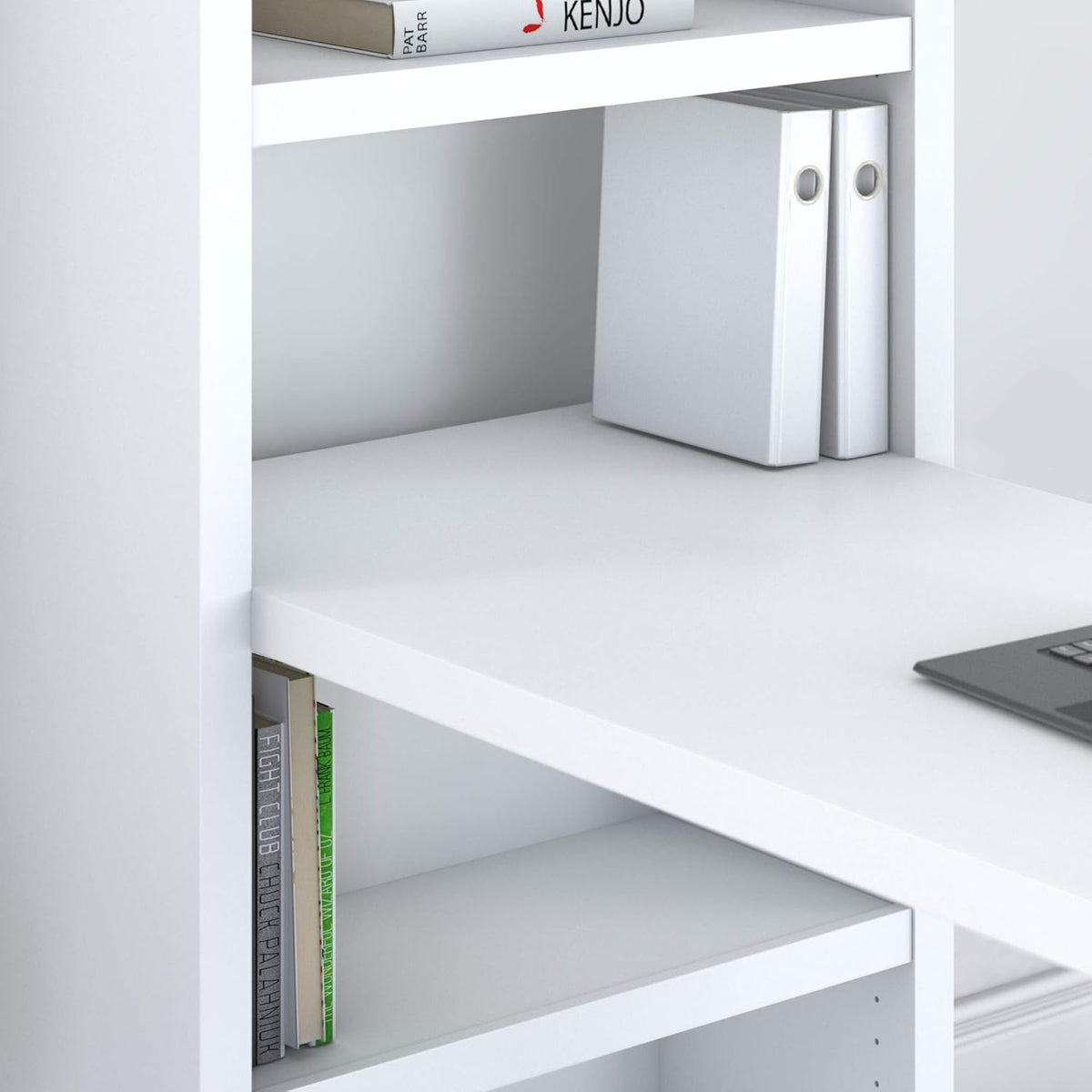 Pure White Bookcase Desk Y260064