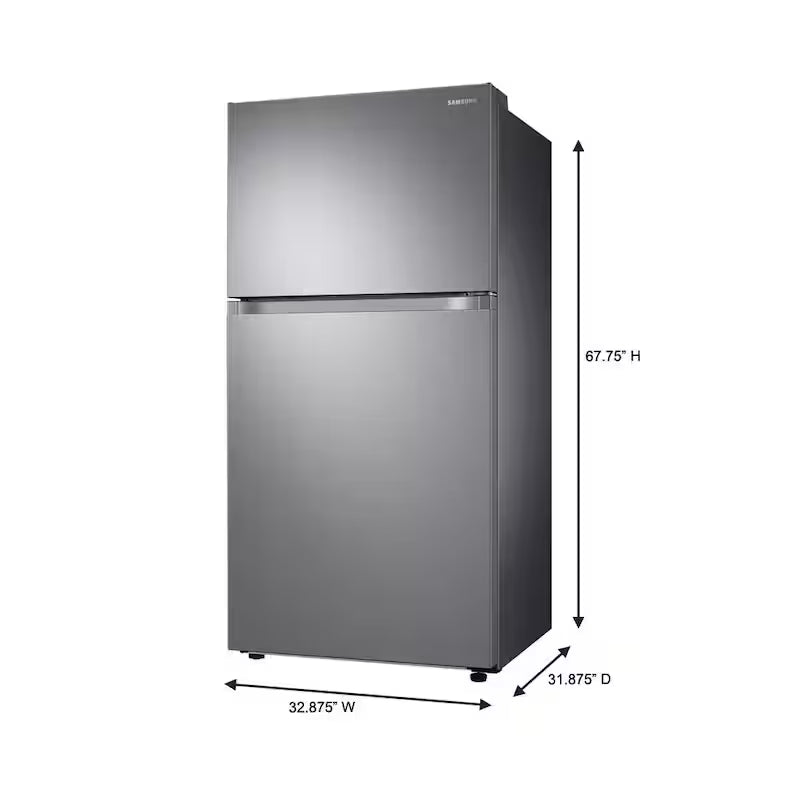 33 in. 21 cu. ft. Top Freezer Refrigerator with Ice Maker in Stainless Steel A320