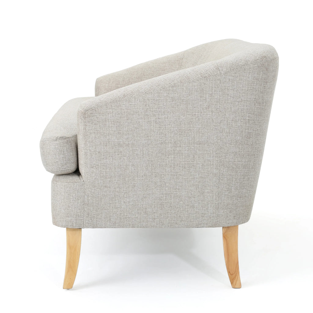 Beige Fabric Loveseat L8319