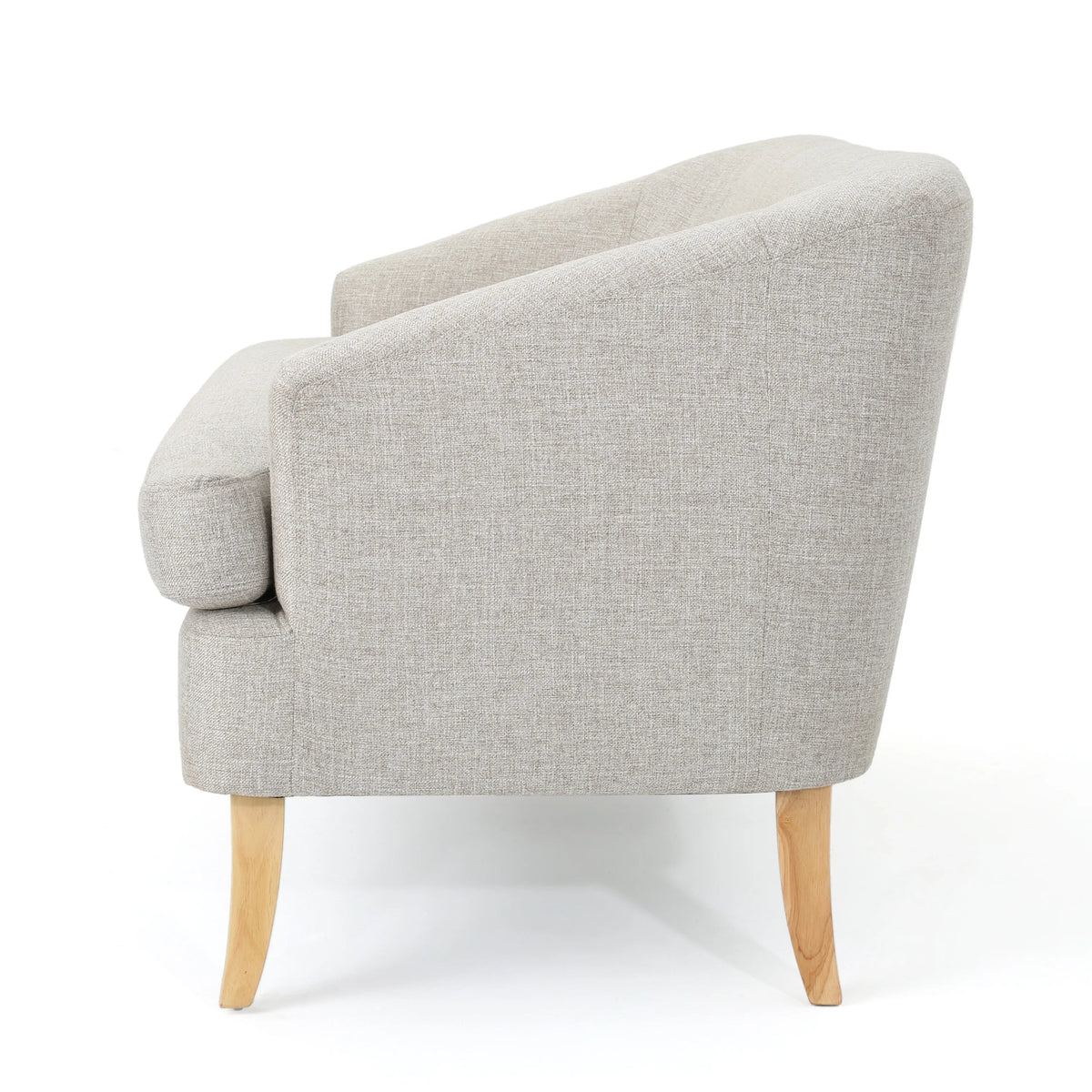 Beige Fabric Loveseat L8319