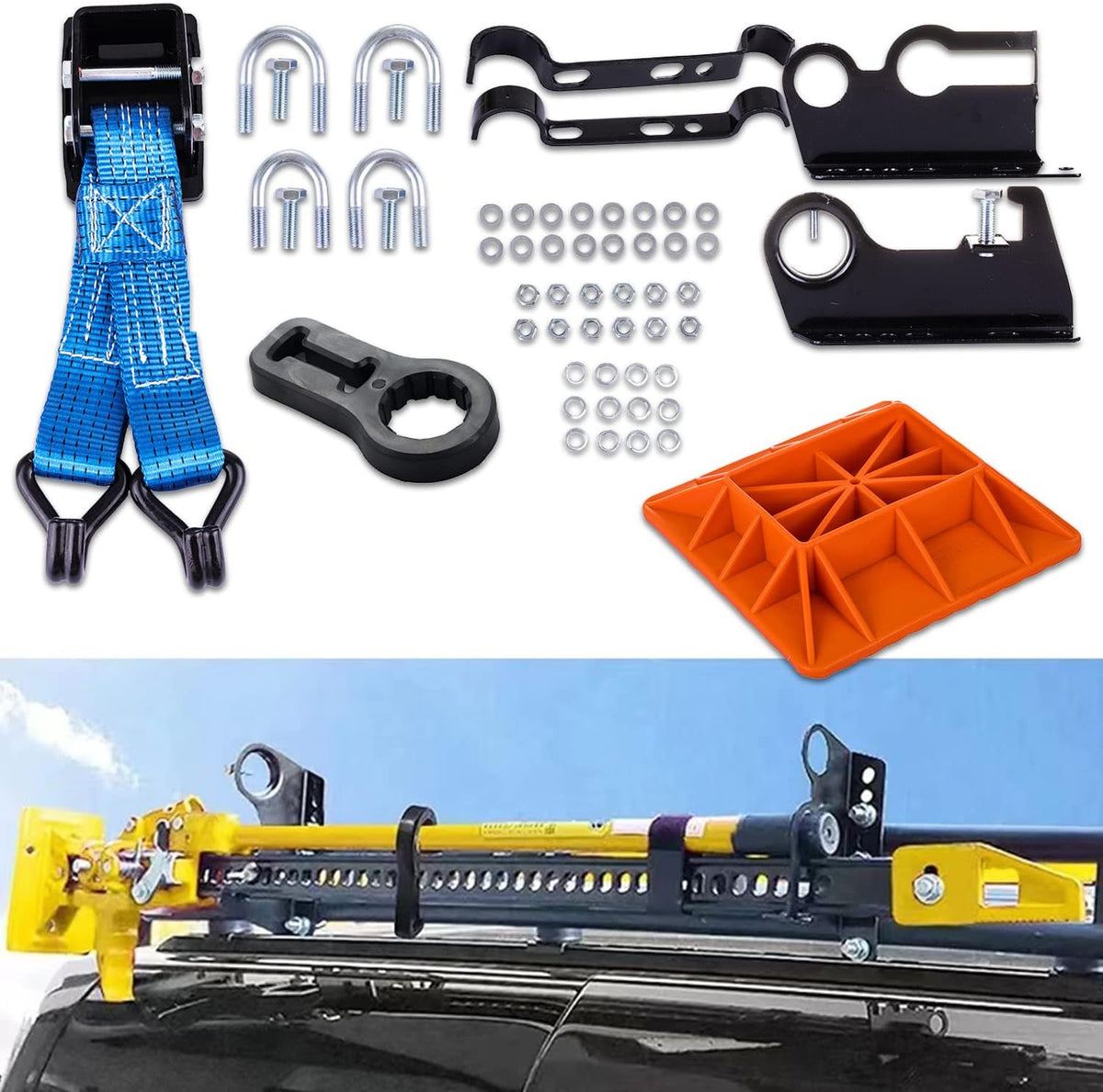 High Lift Jack Mount Bracket Kit with Jack Base Handle Keeper Wheel Lifter J6141