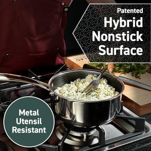 6-Piece Nonstick Pot Set with Tempered Glass Lids W460748