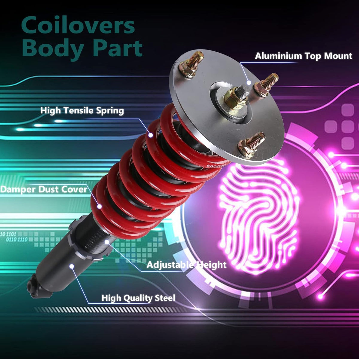 Height Adjustable Coilovers Struts Suspension Kits A65311