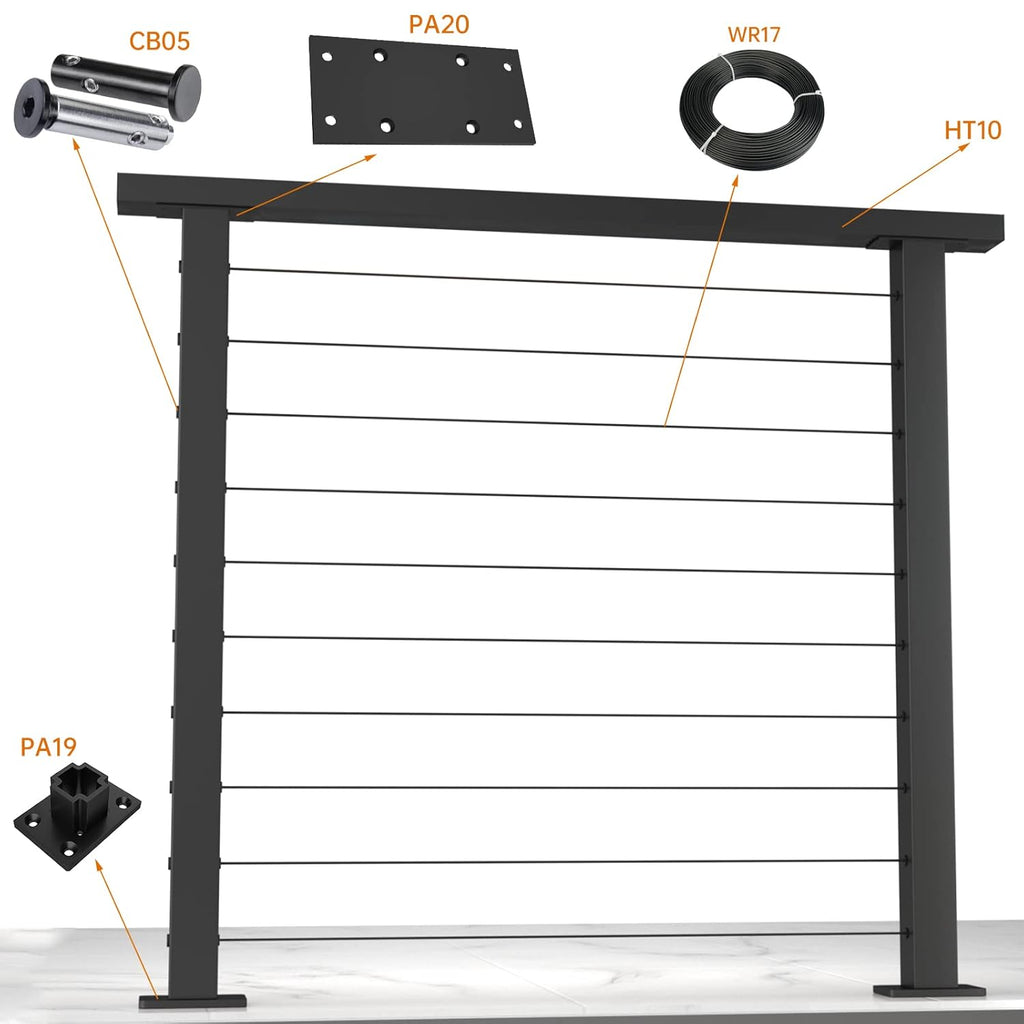 Black Powder Coated Aluminum Post Pack of 2 L65565