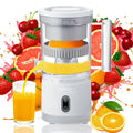 Electric Citrus Juicer Squeezer with Pulp Basket, 300ml, USB Charging, BPA-Free (White) V50116
