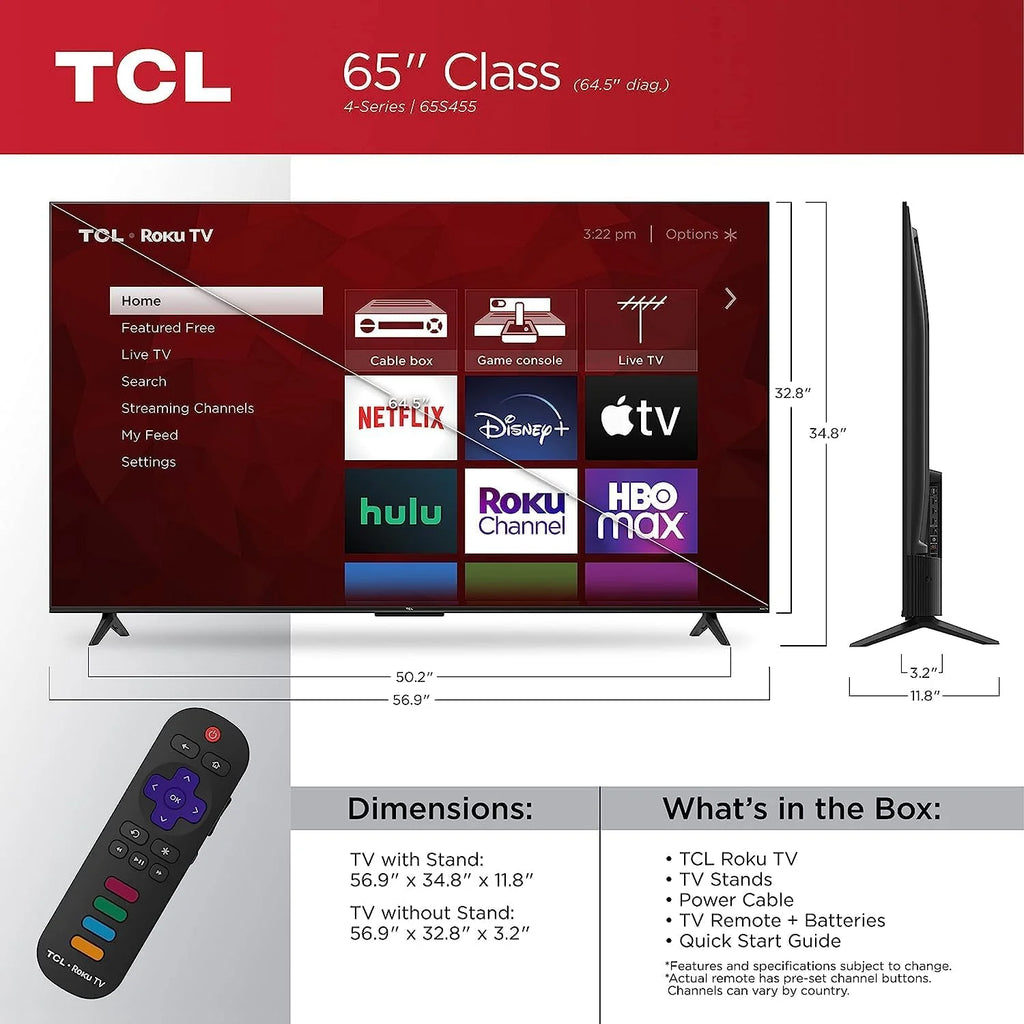 65" 4K UHD HDR LED Smart TV U8144