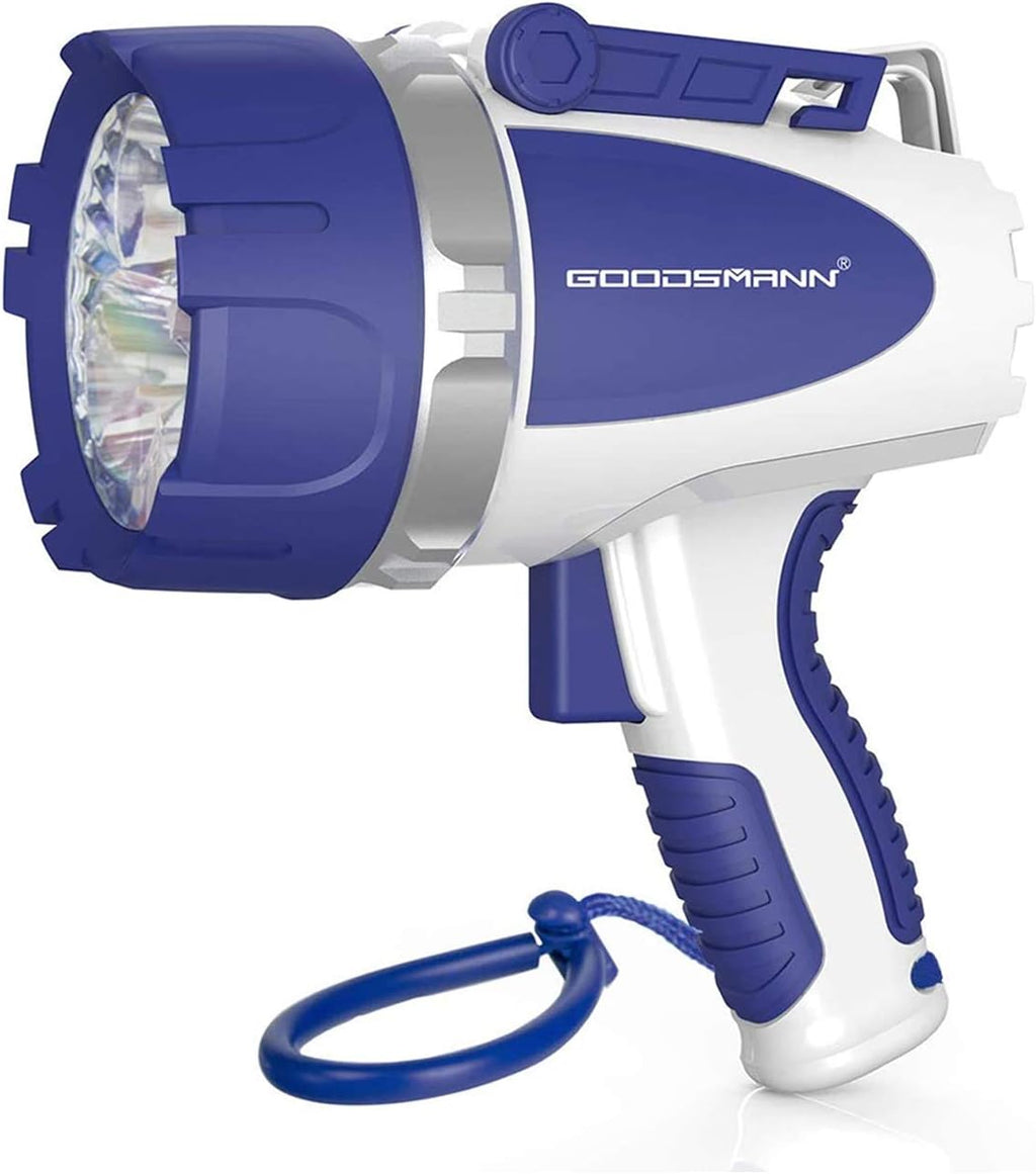 Rechargeable Waterproof Spotlight Flashlight 4500 Lumen Handheld Searchlight with Carrying Case C345822