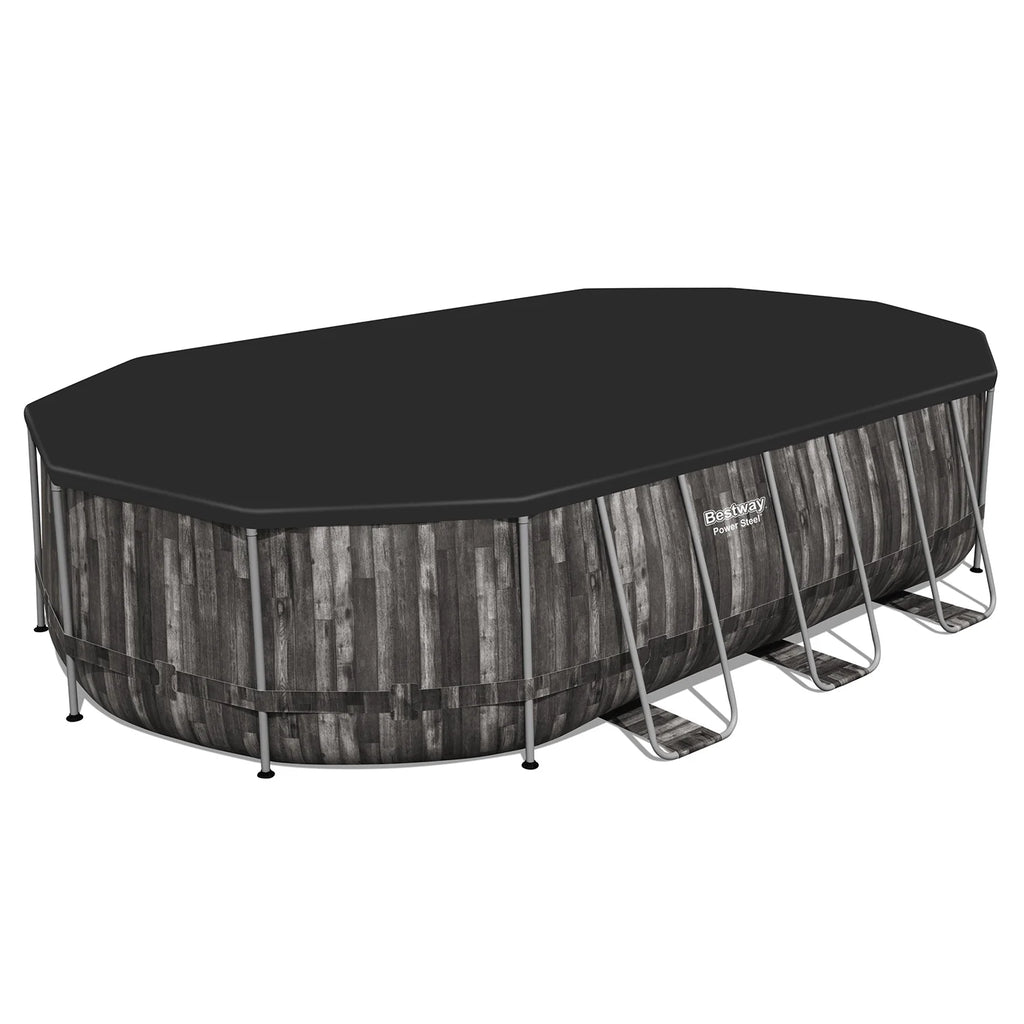 20' x 12' x 48 Oval Above Ground Swimming Pool Set Q34463