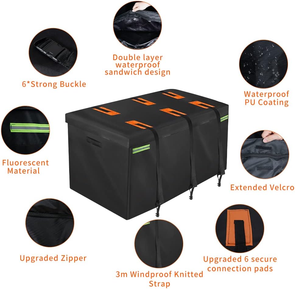 Hitch Cargo Carrier Bag with 6 Reinforced Straps D5578