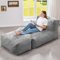 Big Bean Bag Lounger Chair with Memory Foam Filled U322944