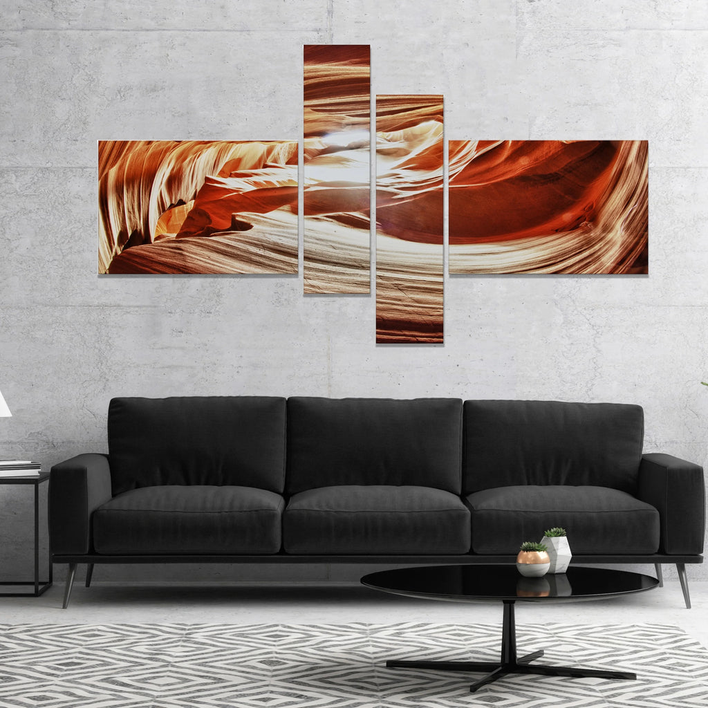 Antelope Canyon Arch Landscape Photo Canvas Art Print 60 in. wide x 32 in. high - 5 panels Y381