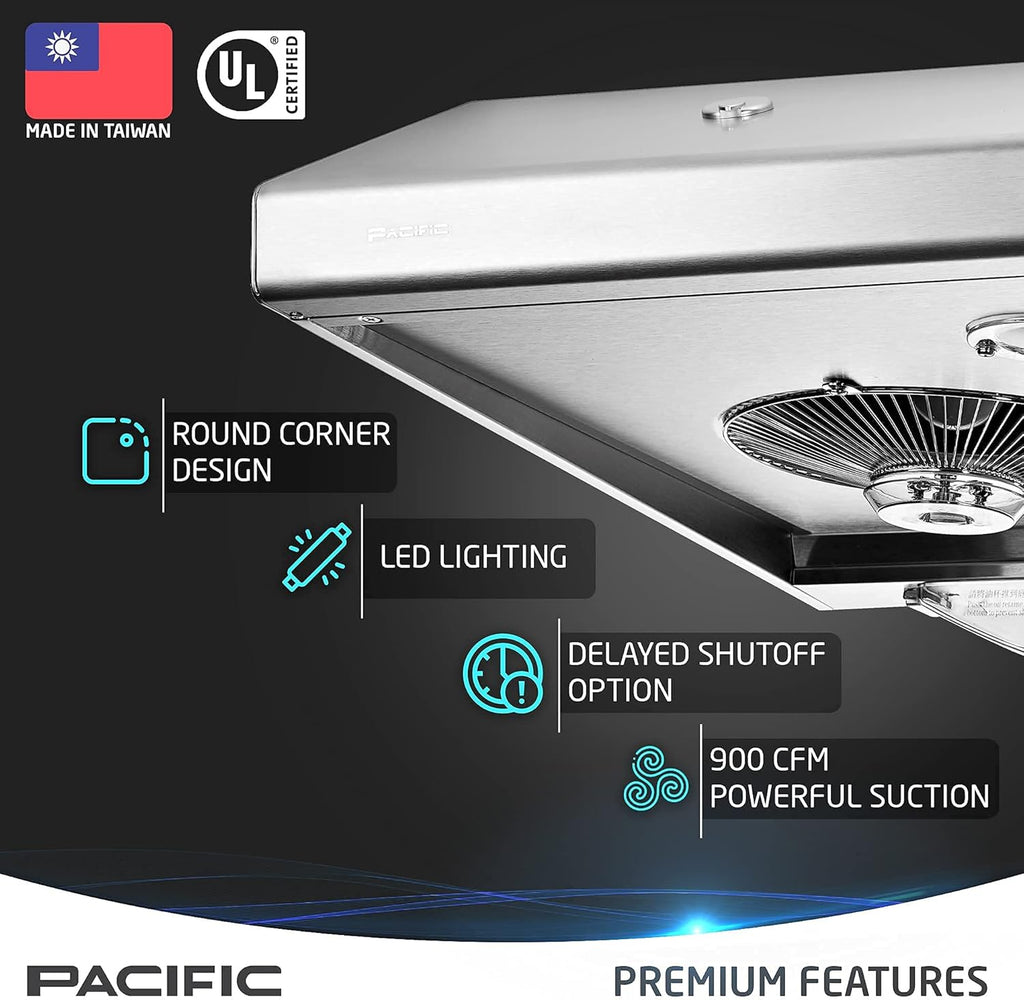 30 Inch Under Cabinet Range Hood with 900 CFM Suction M4685