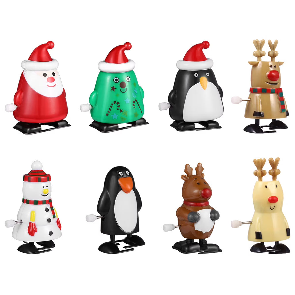 8pcs Christmas Wind Up Toys W4299
