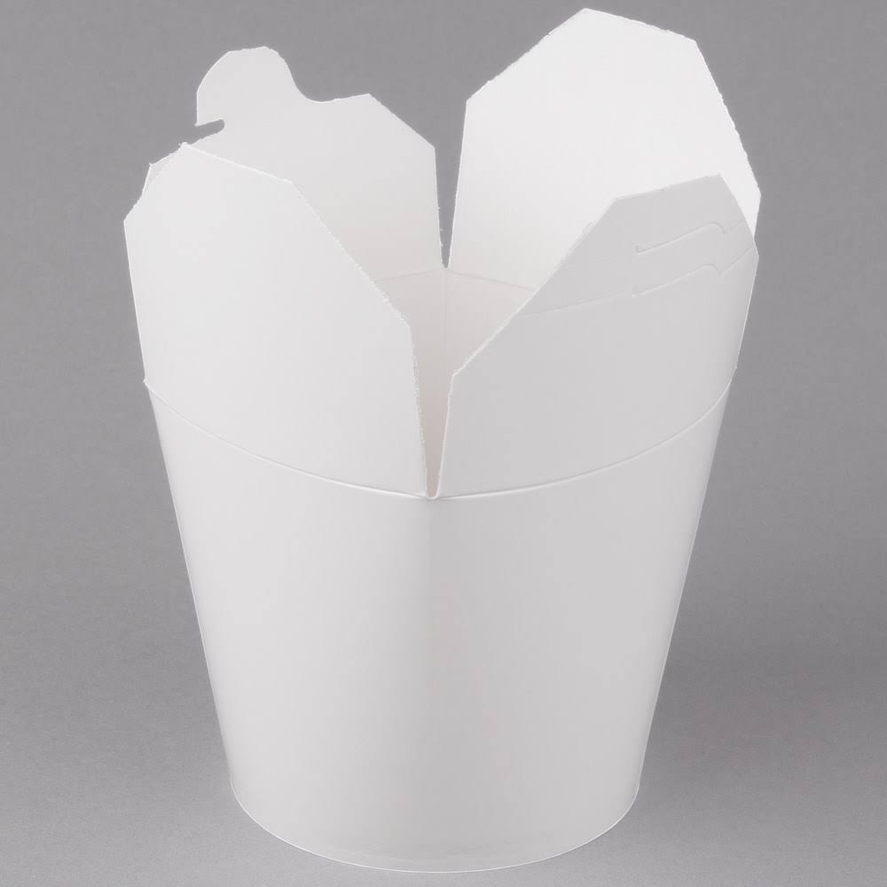 White 26 oz Microwavable Paper Take-Out Container 500/Case P95351