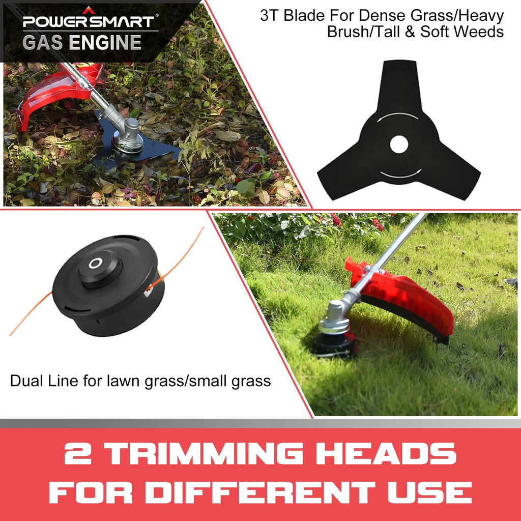 2-Cycle 25.4cc Straight Shaft Gas String Trimmer and Brush Cutter K85603