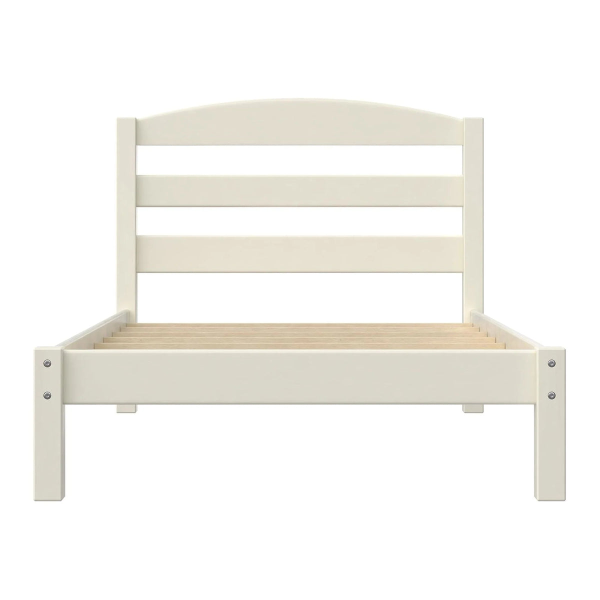 Twin Size Off-White Wood Platform Bed Frame D993
