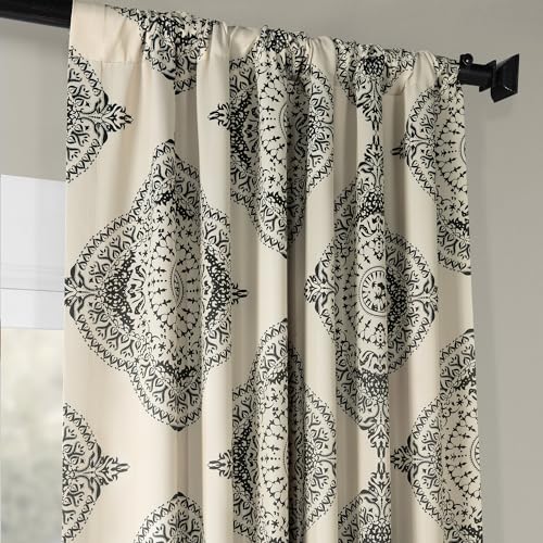 Printed Room Darkening Curtains 50 X 84 Henna Clover U506474
