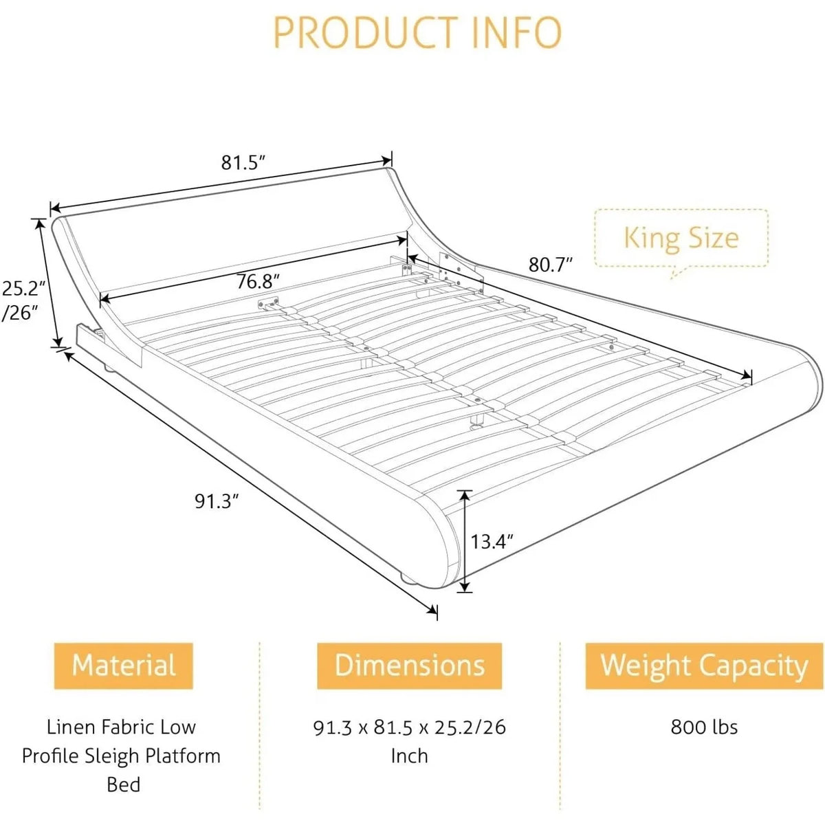 Black Faux Leather Upholstered Platform Bed Frame with Headboard Q224