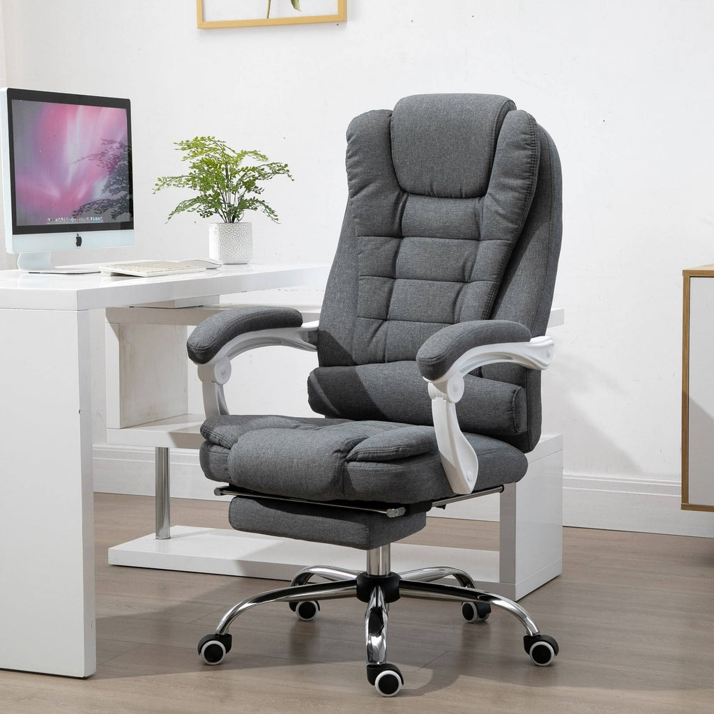 Ergonomic Office Chair with Retractable Footrest Height Adjustable I978