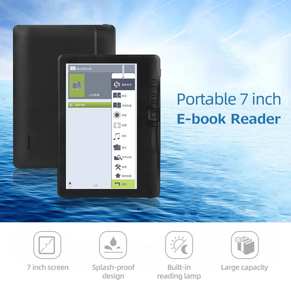 7 inch Portable E-book Reader with 8GB Memory M165819