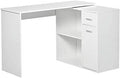 L Shaped Computer Desk with Shelves Drawer and Cabinet Black G689