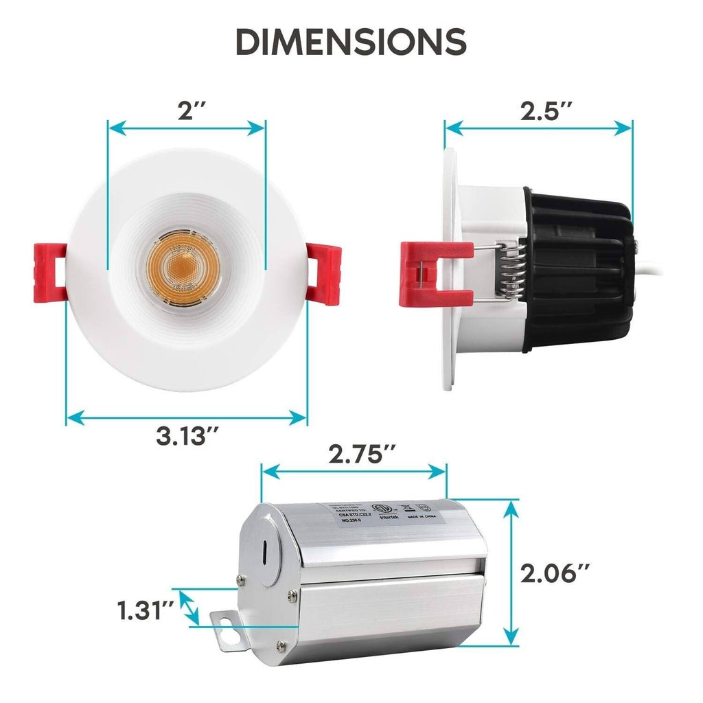 4-Pack Integrated LED Recessed Light Kit S7515