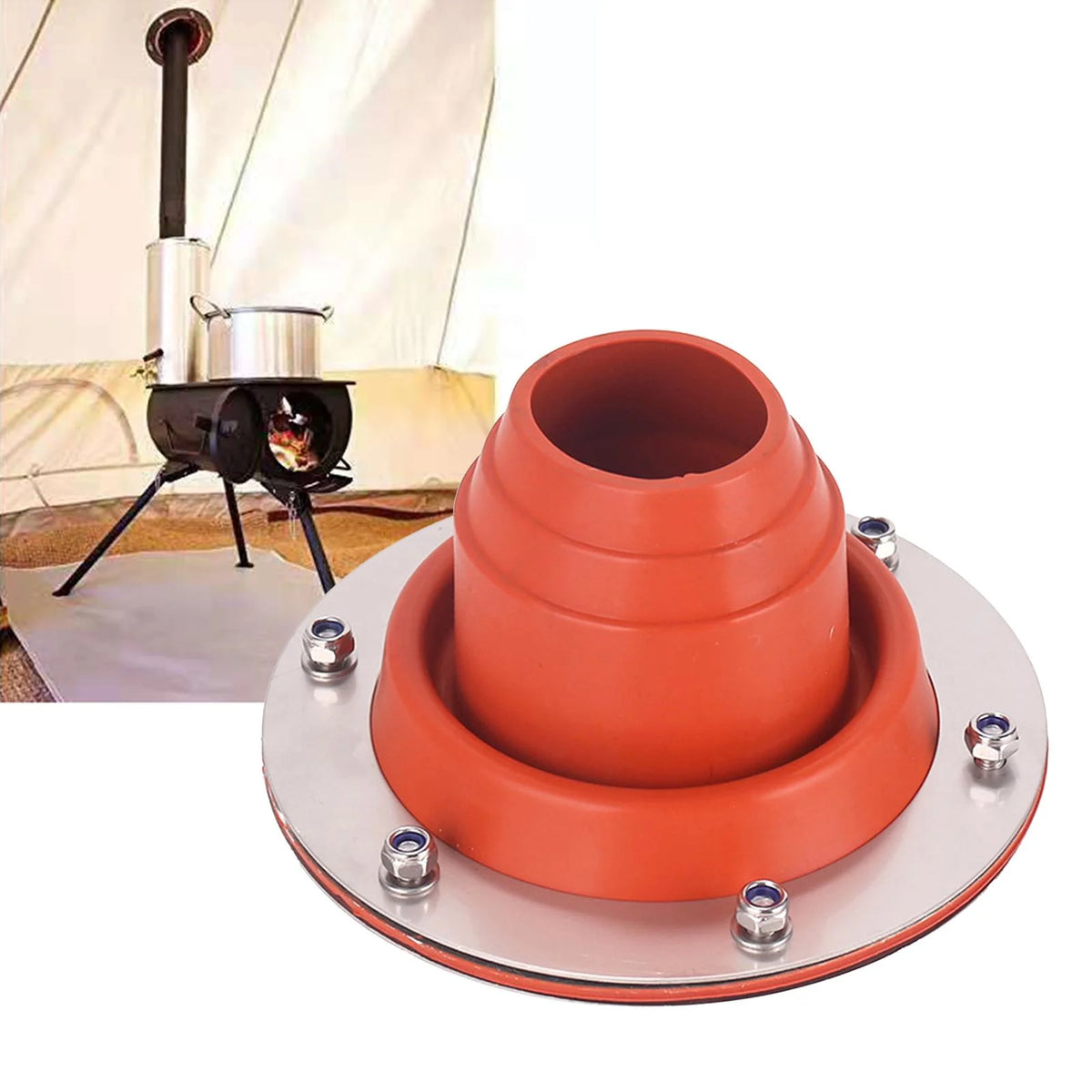 2 Pcs Fire Resistant Tent Furnace Tube Chimney T7549