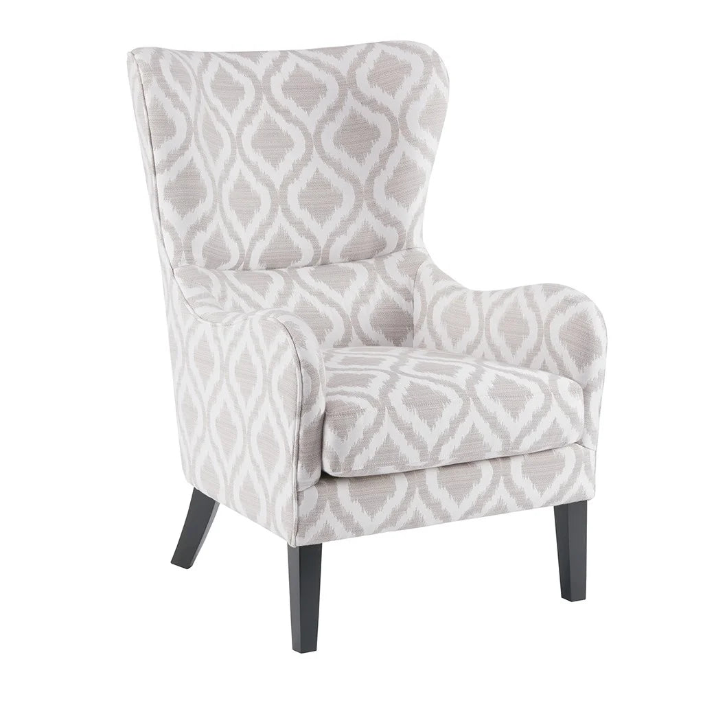 Transitional Swoop Wing Chair with Round Arm K8296
