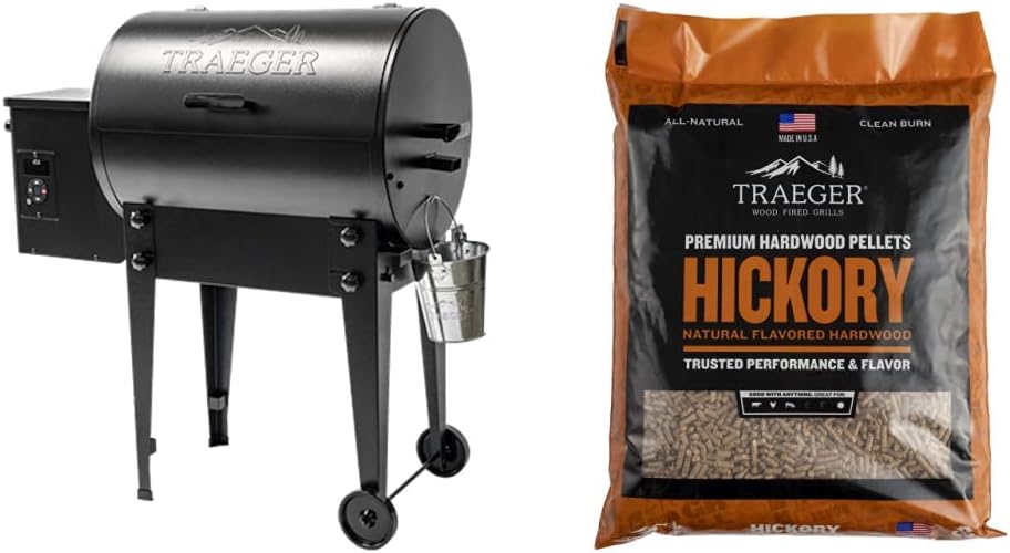 Black Portable Wood Pellet Grill and Smoker H71543