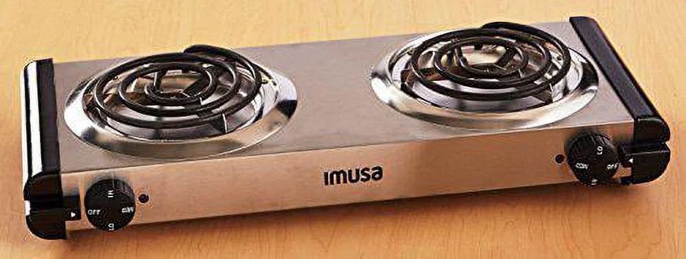 Electric Stainless Steel Double Burner S6244