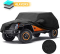Black 4 Layer Waterproof Car Cover for Jeep Wrangler 4 Door G86694