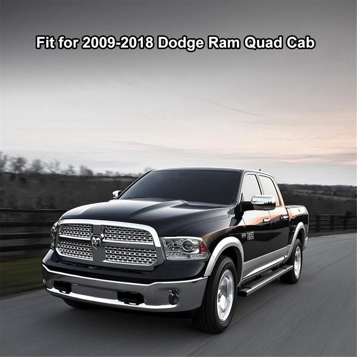 Black TPE Floor Mats for Dodge Ram 1500 Quad Cab K88771