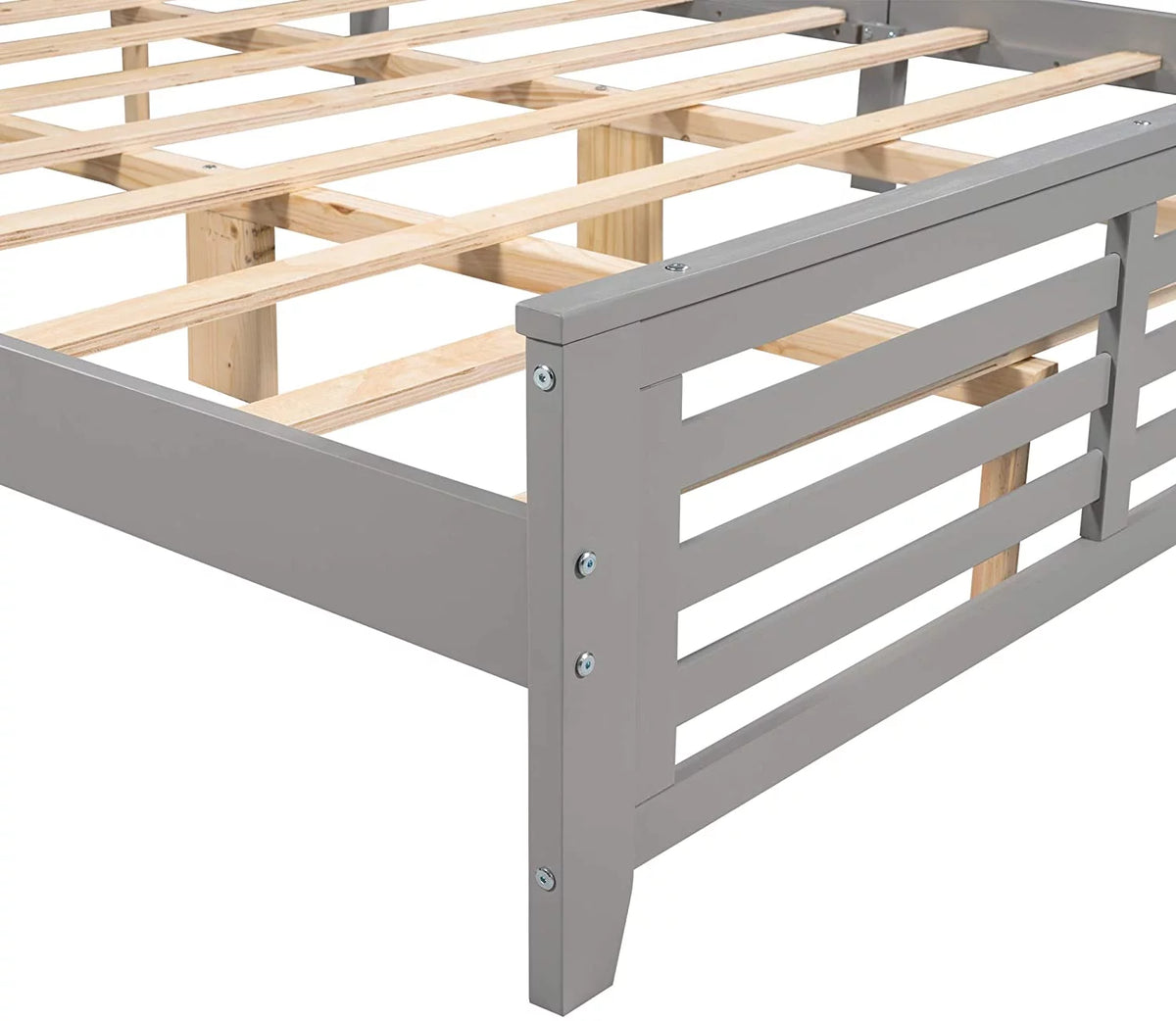 King Size Wood Platform Bed Frame with Headboard and Footboard B6618