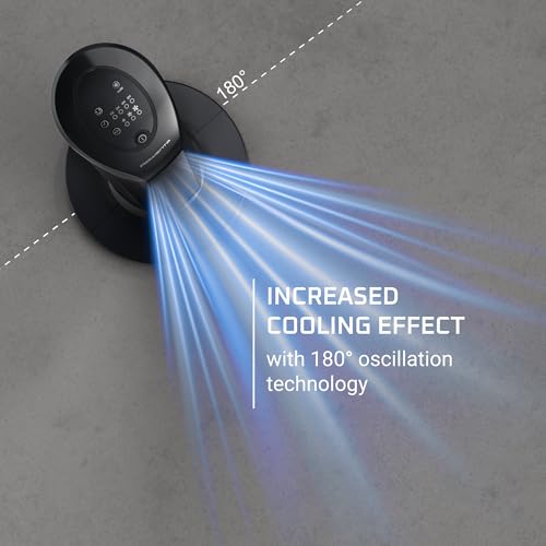 Pedestal Fan, 65 Inches, Ultra Quiet, Oscillating, Portable, 3 Speeds, Digital Control, Black Y757153