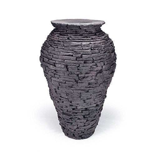 Medium Stacked Slate Urn Water Fountain Kit J572