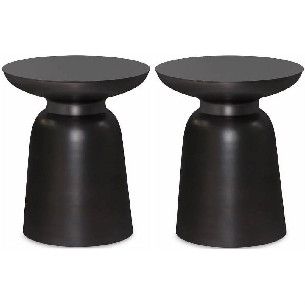 2-Piece Metal Accent Side Table Set B109