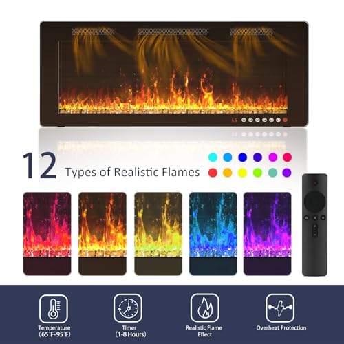 Black 70 Inch Electric Fireplace TV Stand M764058