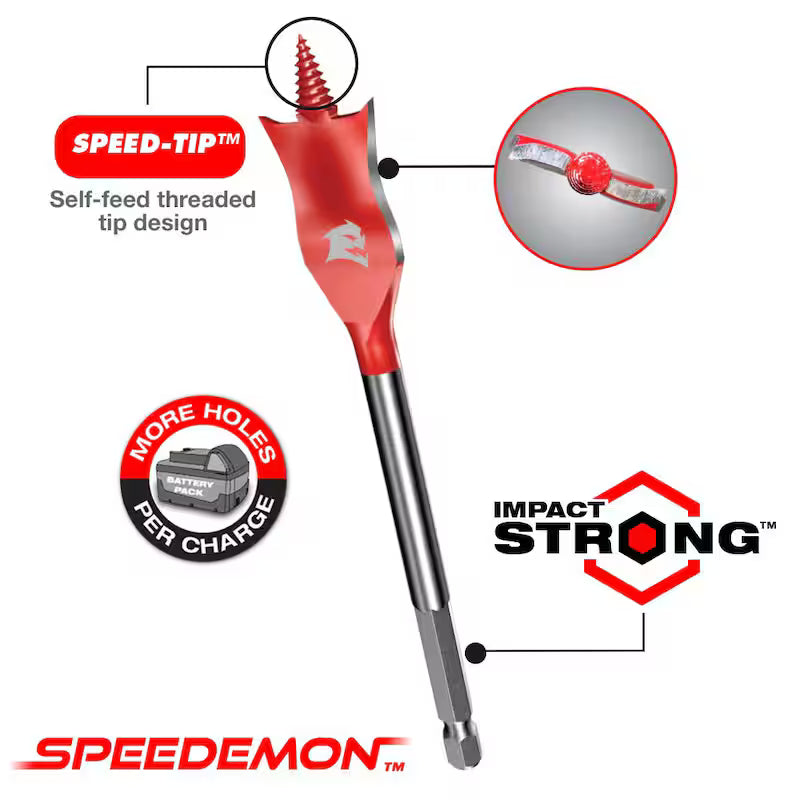 High Speed Steel Spade Bit Set 10-Piece I12280