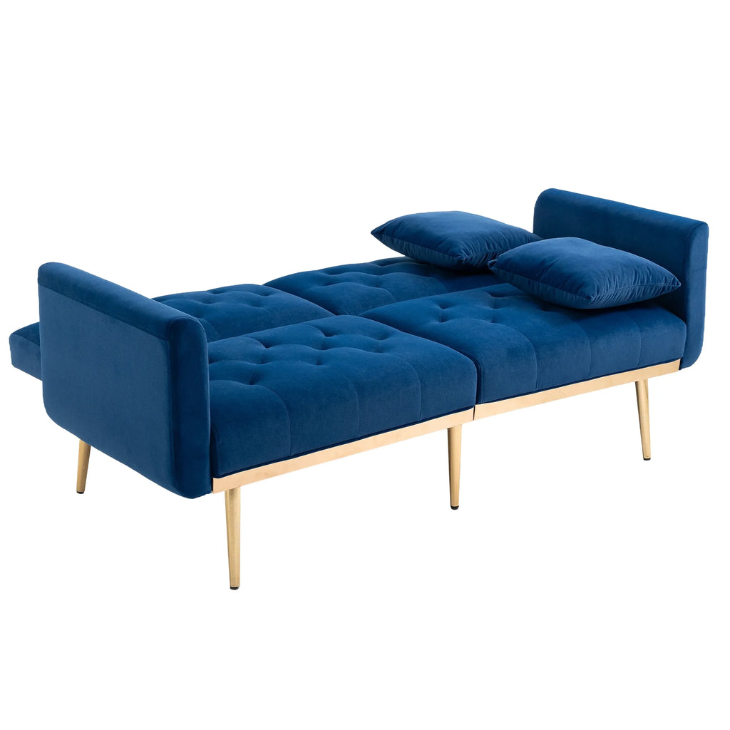 Blue Velvet Sofa Loveseat Set Z7943