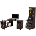 Espresso Reversible Computer Desk & Bookcase Set Q9320