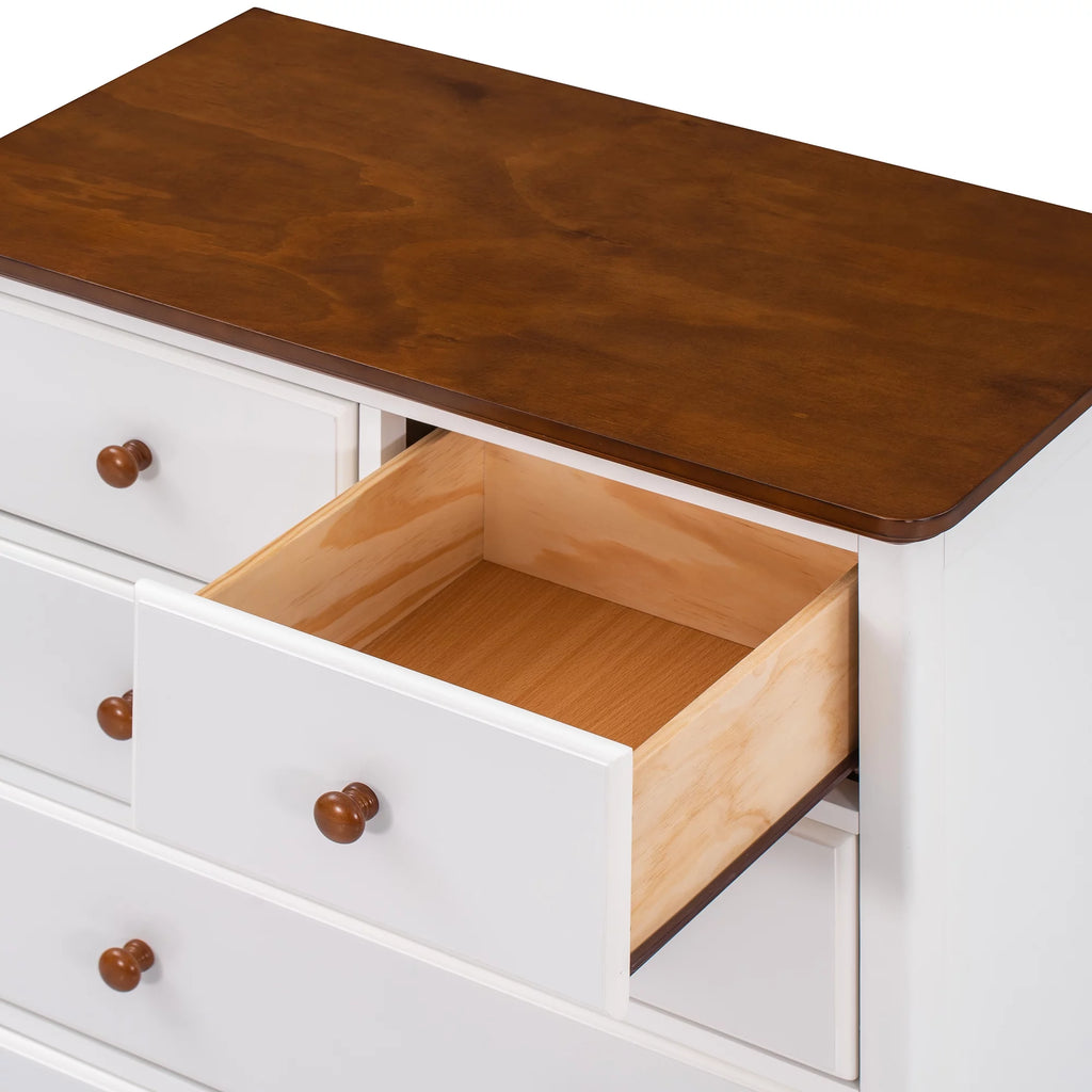 Full Size Platform Bed with Nightstand and Storage Chest, White and Walnut N21896