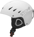 Matte White Ski Helmet with Build-In Ear Pads O692