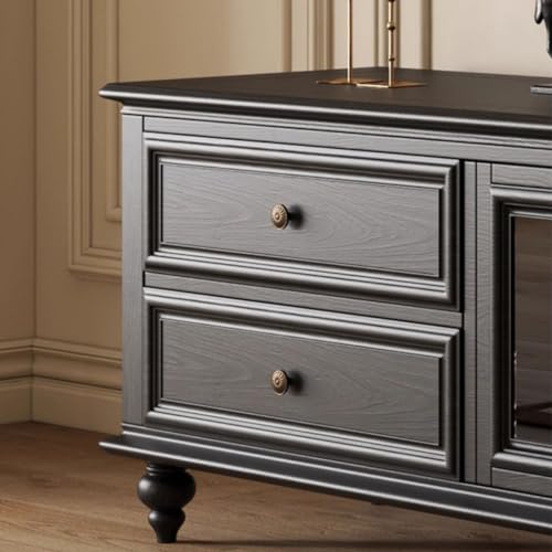Black Solid Wood TV Stand (200X40X55CM) W760206