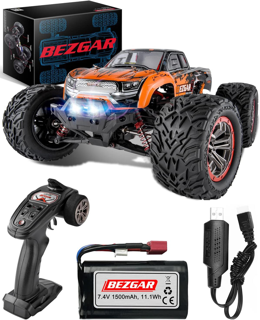 1:12 Scale 4WD RC Truck with 3 Rechargeable Batteries E527011