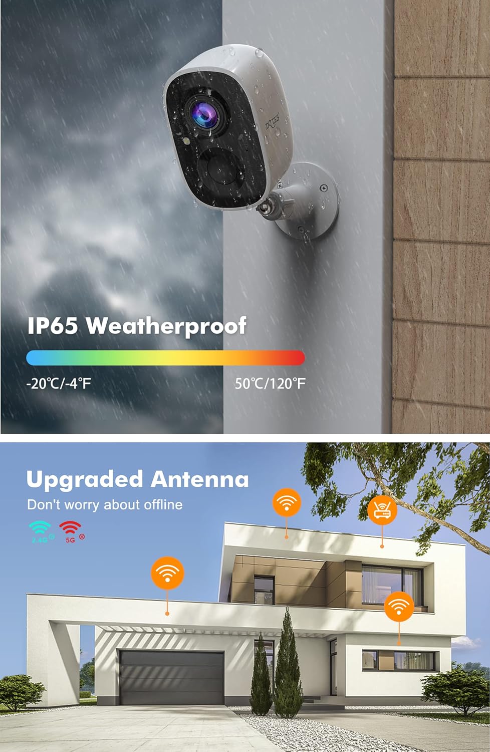 Security Camera Wireless Outdoor 2 pcs F252671