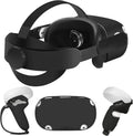 5-IN-1 VR Head Strap Kit with Face Cover, Controllers Cover, Cool Black E3519