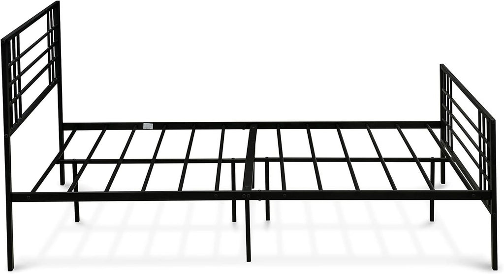 Black Bed Frame with 9 Metal Legs M2421