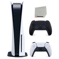 Playstation 5 Disc Version with Midnight Black Controller and Cleaning Cloth D67625