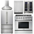 36 Gas Range, Range Hood, Refrigerator, Dishwasher, Wine Cooler S11058